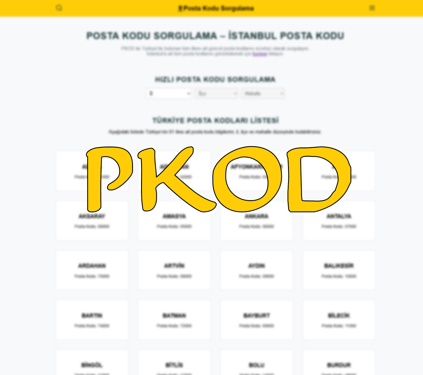 pkod Nedir? Posta Kodu Sorgulama